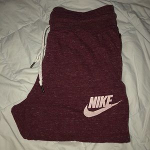 Maroon Nike sweats